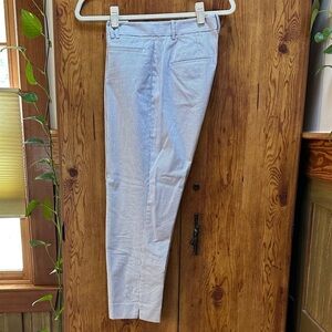 Ann Taylor Curvy Fit Blue and White Striped Pants